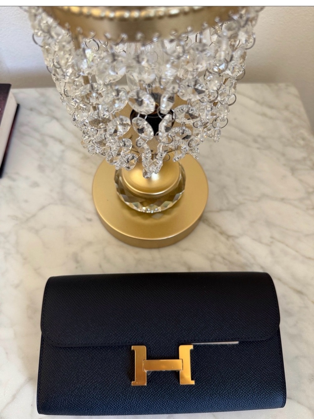 Hermes Black Epsom Leather
Crossbody with Gold H Clasp NEW/ W Receipt